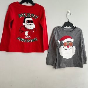 Bundle of Toddler Boys Carter’s Santa Shirts Size 5